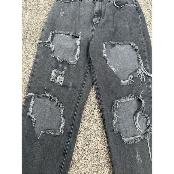BDG Urban Outfitters Mom Jeans High Rise Distressed Ripped Gray Women’s Size 28 - Picture 4 of 14
